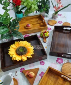 Wooden Serving Tray | Tea & Breakfast Tray | কাঠের ট্রে।